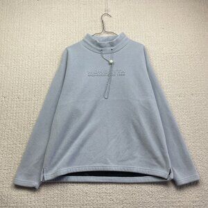 VTG MONDETTA Polar Fleece Sweatshirt Pullover Baby Blue Sz XL Camp Outdoor